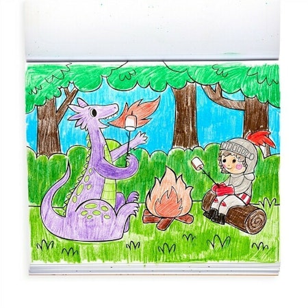 Målarbok  Knights & Dragons