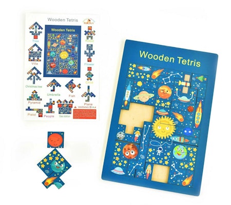 Puzzle tetris space wood