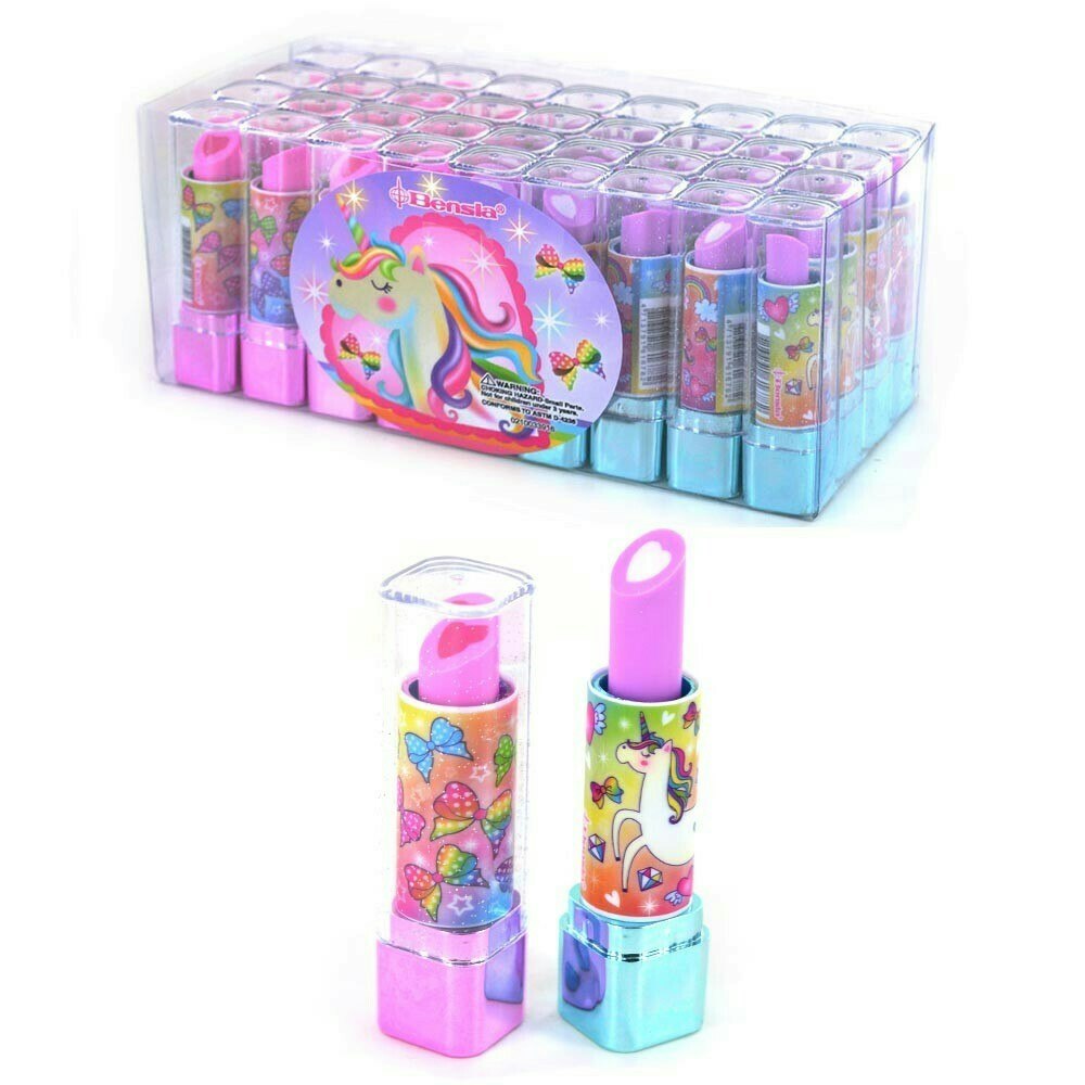 Suddgummi läppstift unicorn/fjäril - Eraser Lipstick Unicorn/Butterfly