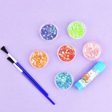 Glitter stjärnor - Glitter star sequin