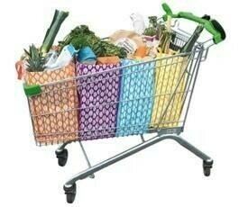 Shoppingkassar för kundvagn 4st/set