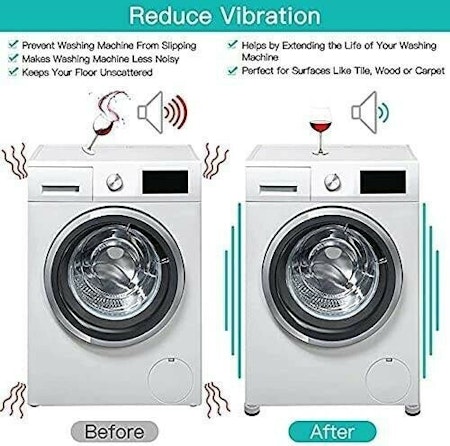 vibrationsdämpande fötter tvättmaskin