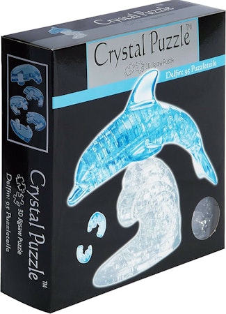 Crystal puzzle blue dolphin