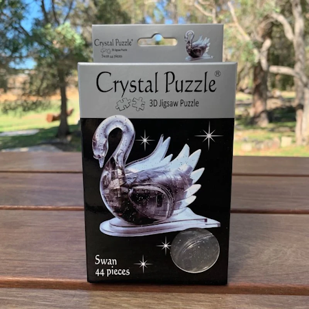 Crystal puzzle black swan