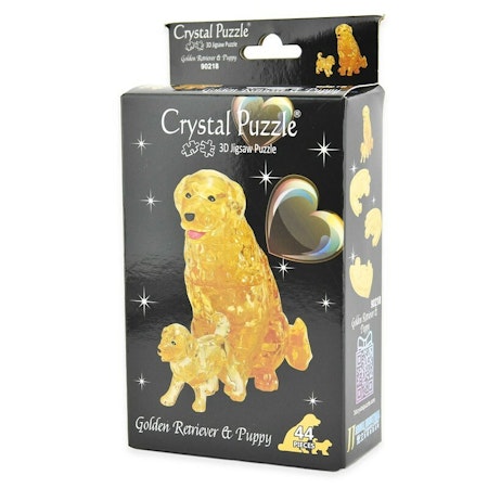 Crystal puzzle golden retriever and puppy 44pcs