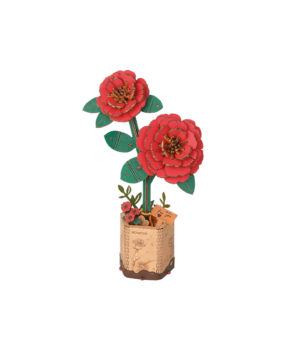 Red Camellia Robotime-Rowood TW031