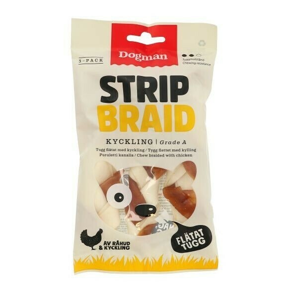Chicken strip braid 3p Vit S 12,5cm