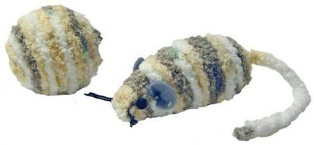 Leksak Frottémus + Boll 2p Beige 7cm