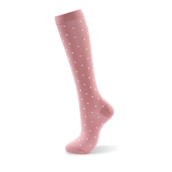 Kompressionsstrumpor Pink and White dots Nr 144