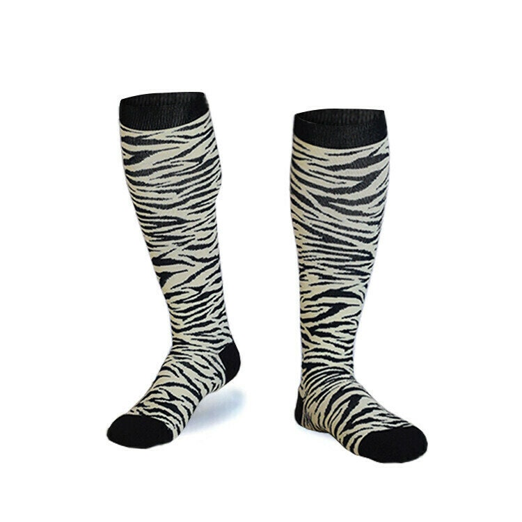 Stödstrumpor Zebra Vit Nr 129