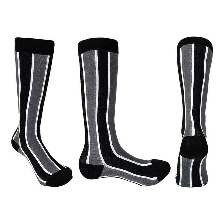 Stödstrumpa Black and grey stripes Nr 99