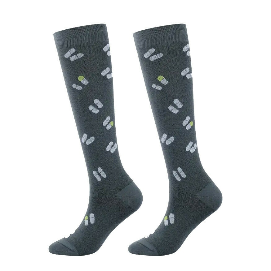 Stödstrumpa Grey with dots Nr 97
