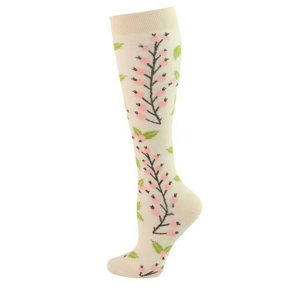3-Pack Stödstrumpor Natur och Blommor