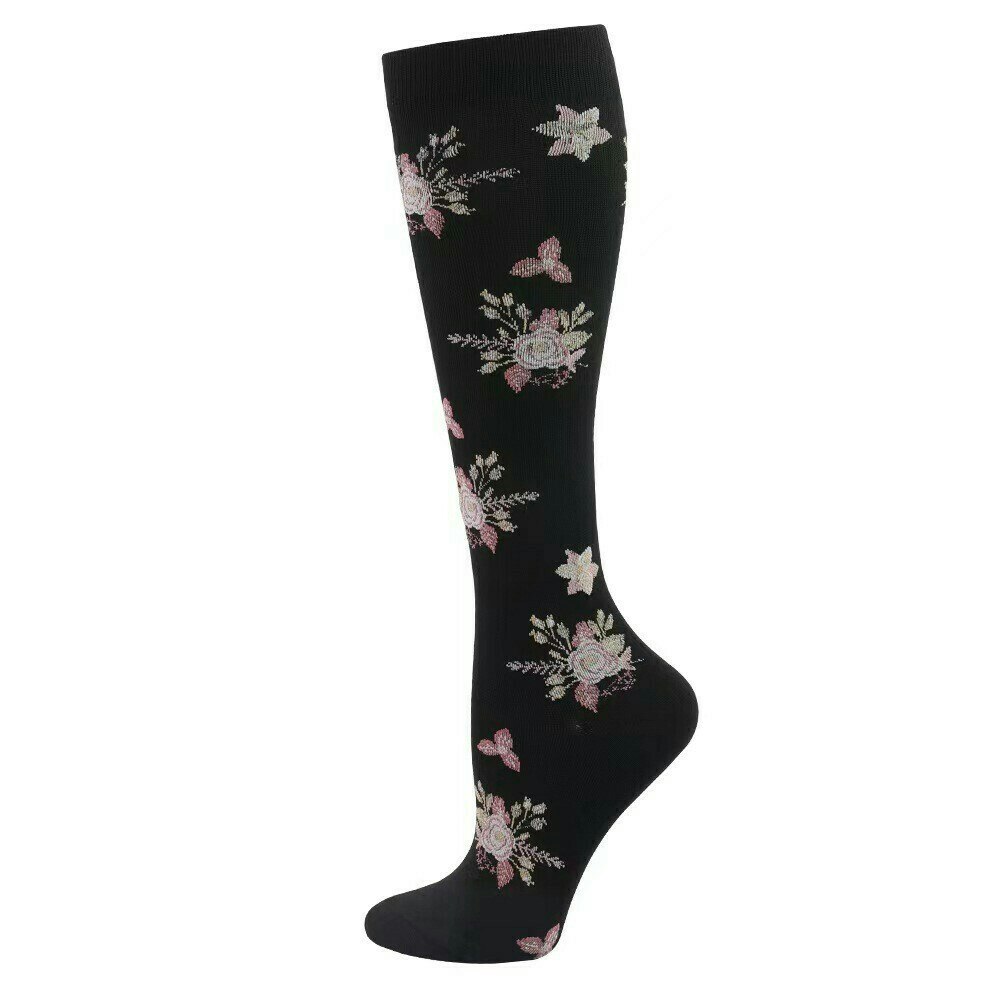 3-Pack Stödstrumpor Natur och Blommor