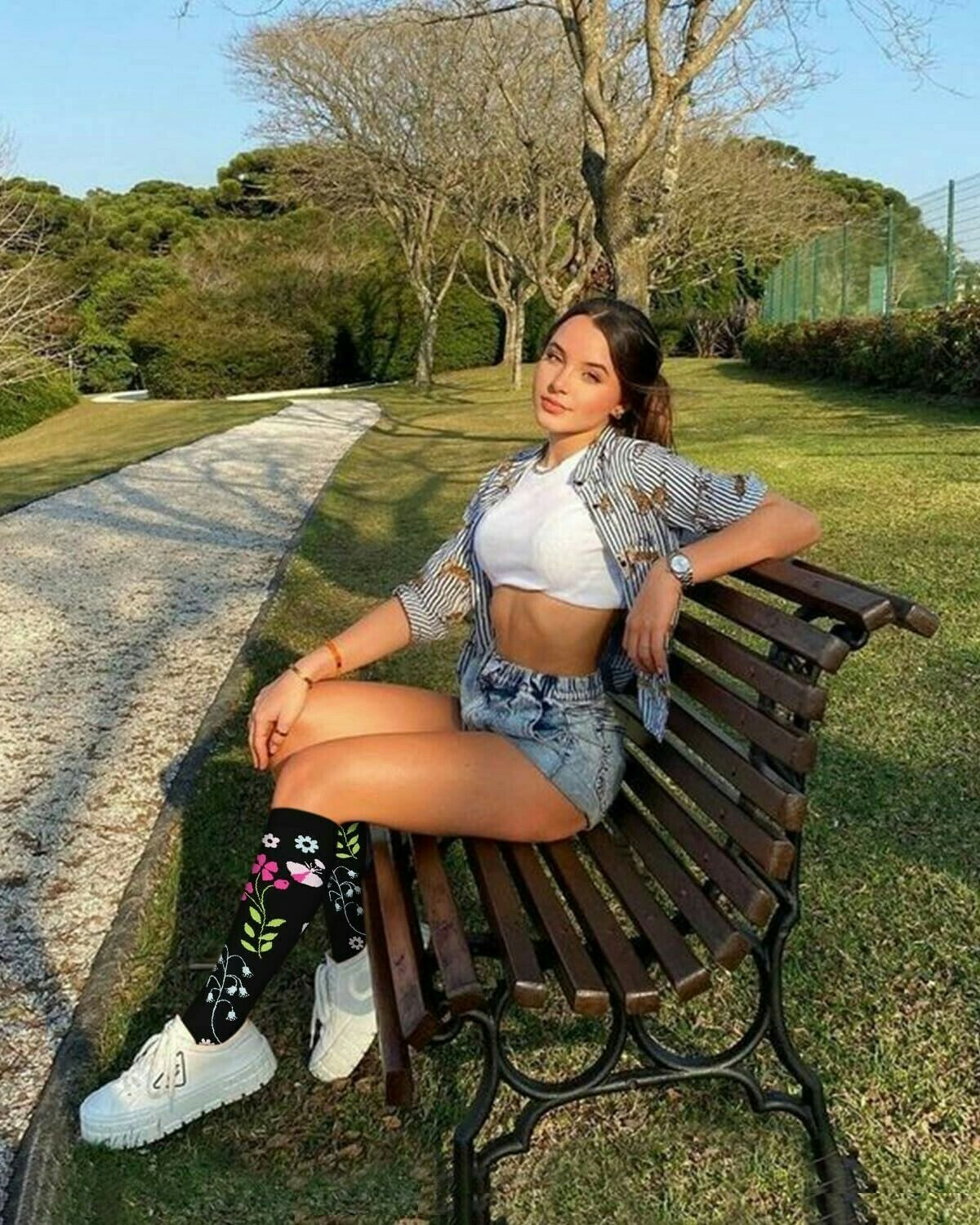 Kompressionsstrumpa Flower