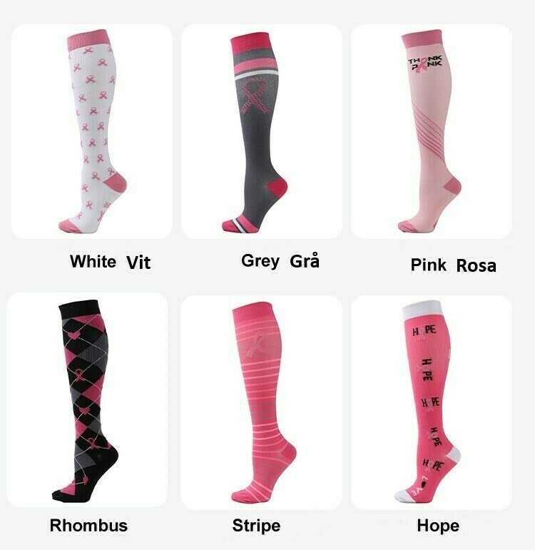 Kompressionsstrumpor - Pink collection