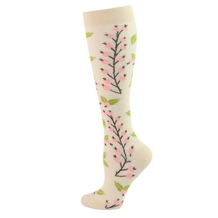 3-Pack Kompressionsstrumpor Natur och Blommor