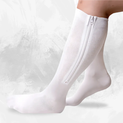 3-Pack Trofast Kompressionsstrumpa med dragkedja Frost white