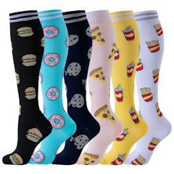 Stödstrumpor Food serie 3  6-Pack