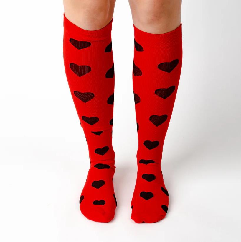 Stödstrumpa Black hearts Nr 91