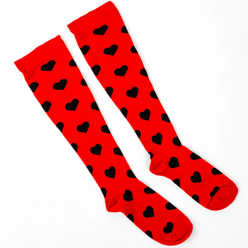 Stödstrumpa Black hearts Nr 91