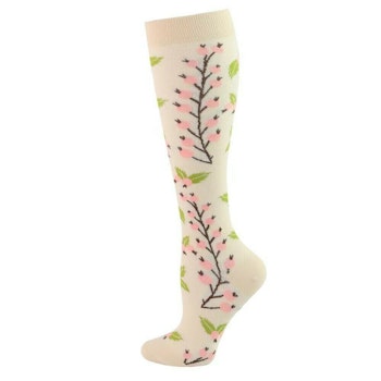 3-Pack Stödstrumpor Natur och Blommor