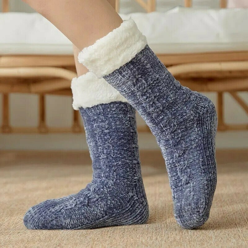 Fodrade sockor med halkskydd