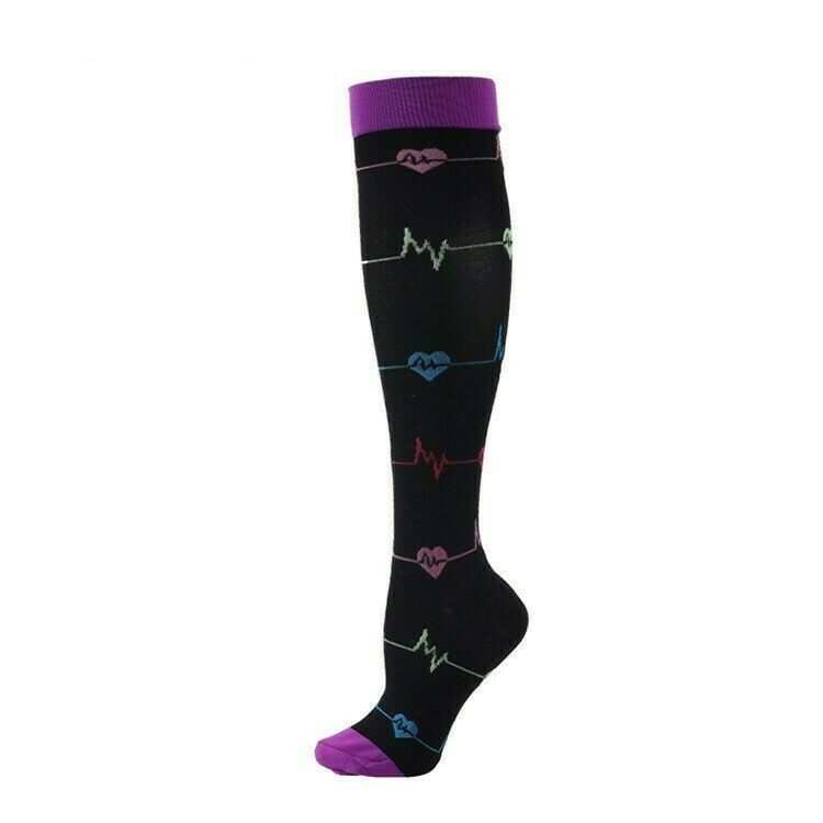 Stödstrumpor Black heartbeat Nr 36