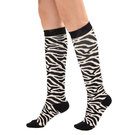 Kompressionsstrumpor Zebra Vit Nr 129