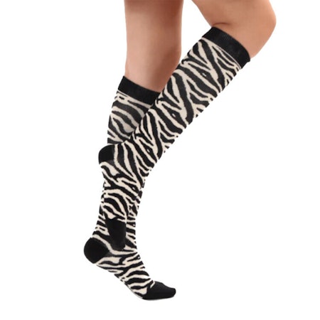 Kompressionsstrumpor Zebra Vit Nr 129