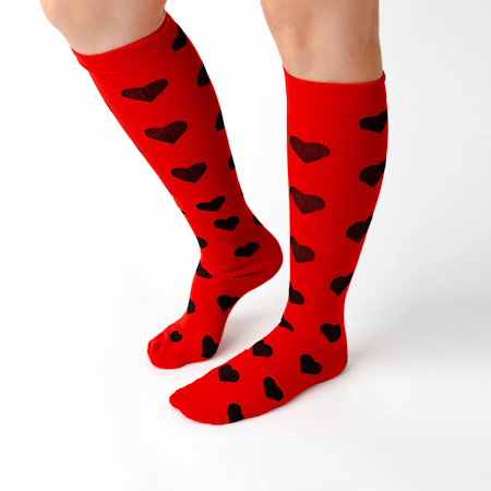 Kompressionsstrumpa Black hearts Nr 91