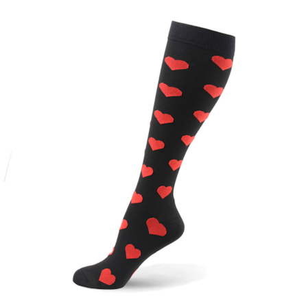 Kompressionsstrumpor Red Hearts Nr 32