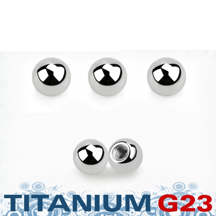 Titanium kula 4mm med 1.2mm gäng (lös del)