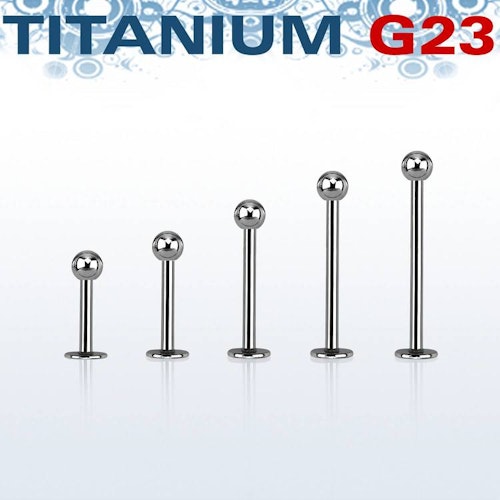 Titanium Labret 1.6mm med 4mm kula