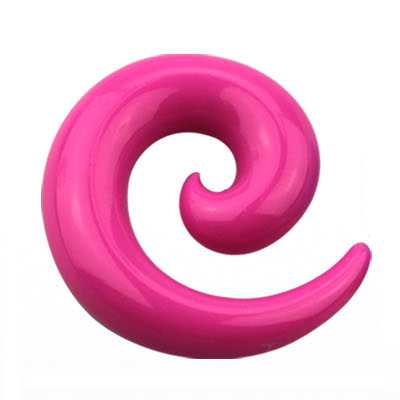 Display med 36st rosa töjspiral i akrylplast