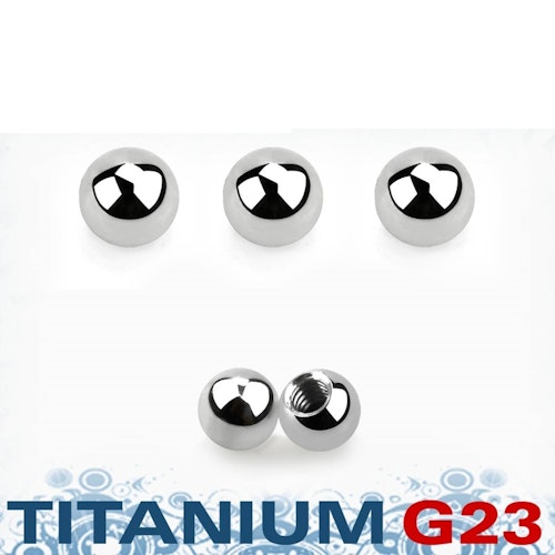 Titanium kula 2mm med 1.2mm gäng (lös del)