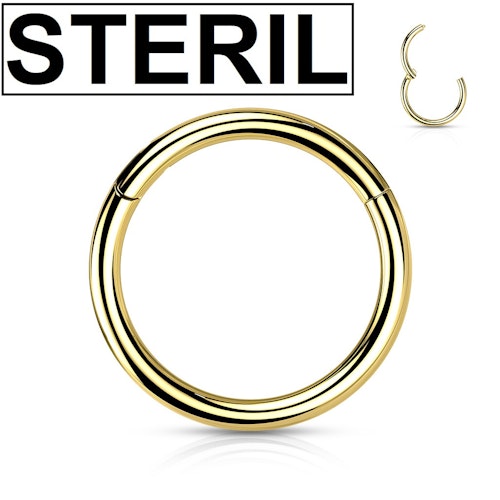 Steril anodiserad titanium segmentring med gångjärn 1.6mm (guld)
