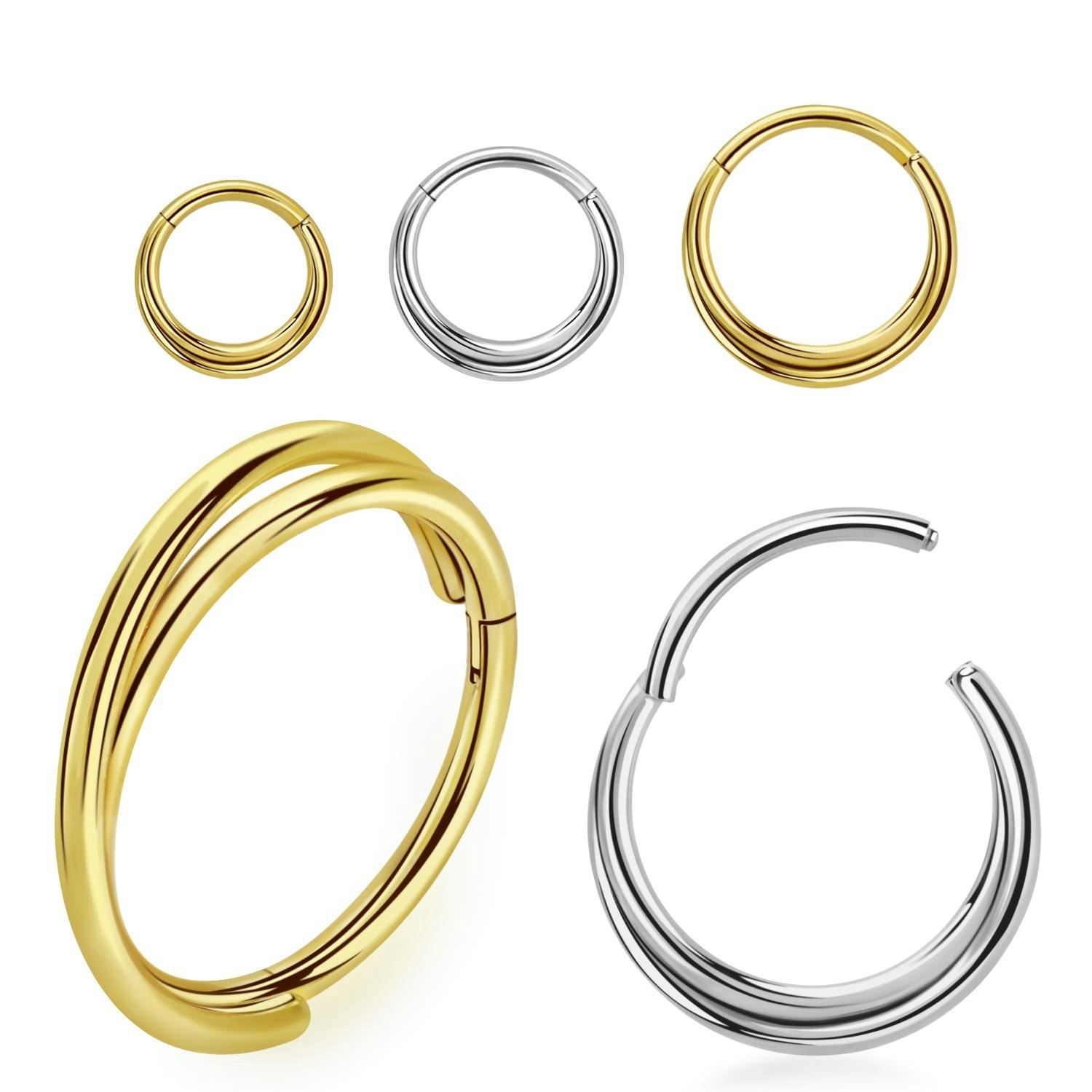 Segmentring 1.2mm/1.6mm i titanium med gångjärn och korsad ring