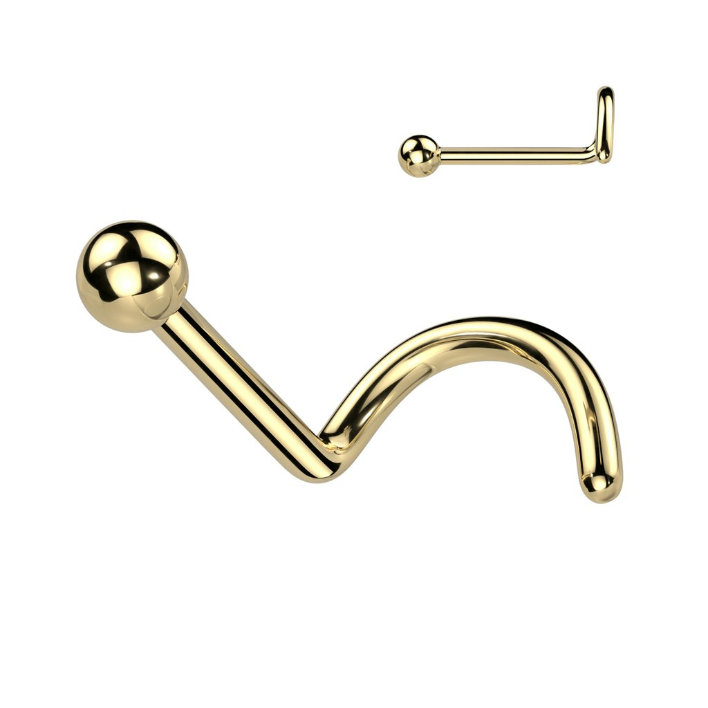 Steril titanium nässmycke "Nose Screw" med 2mm boll