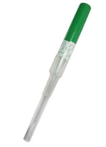 Piercingnål med hylsa (Grön 1.2mm)