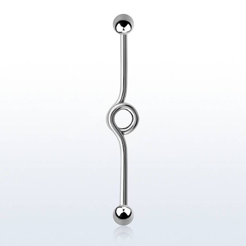 Industrial Barbell 1.6mm med loop och 5mm kulor