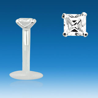 Bio-Flex Labret 1.2mm med 3mm CZ