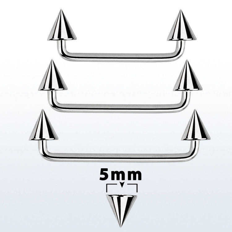 Industrial / Surface Barbell 1.6mm med 5mm kon