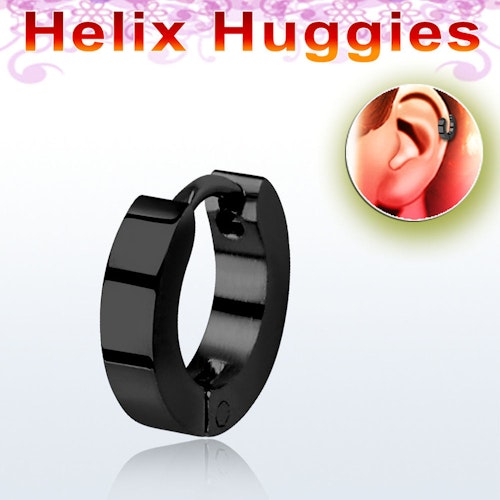 Svarteloxerad Helix huggie