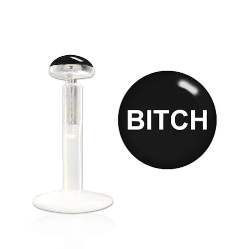 BIO-Flex Labret / Monroe 1.2mm med "Bitch"-logo