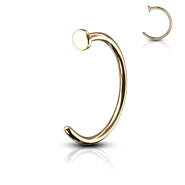 Guldpläterad nose hoop