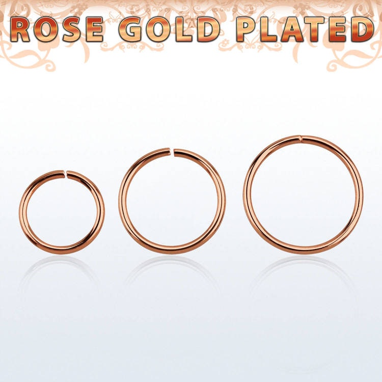 Sömlös ring i roséguldpläterad 925-silver 0.8mm