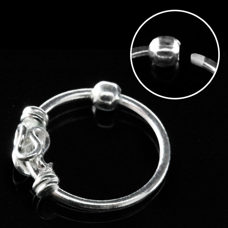 Näsring "Nose hoop" i 925 silver balinese-design