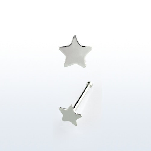 Näspin "Nose bone" 925-silver 0.6mm med 3mm stjärna