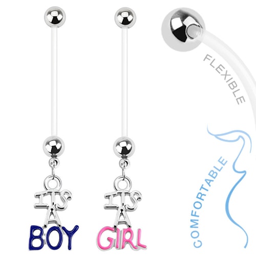 Gravidnavelsmycke - boy / girl